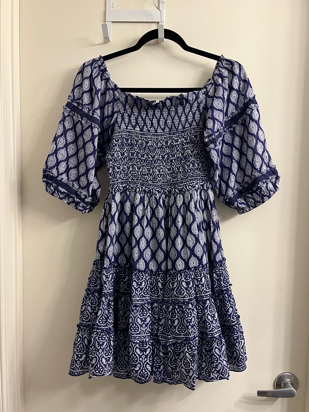 Bell by Alicia Bell Magnolia Puff Sleeve Mini Dress Size Small - Picture 7 of 12